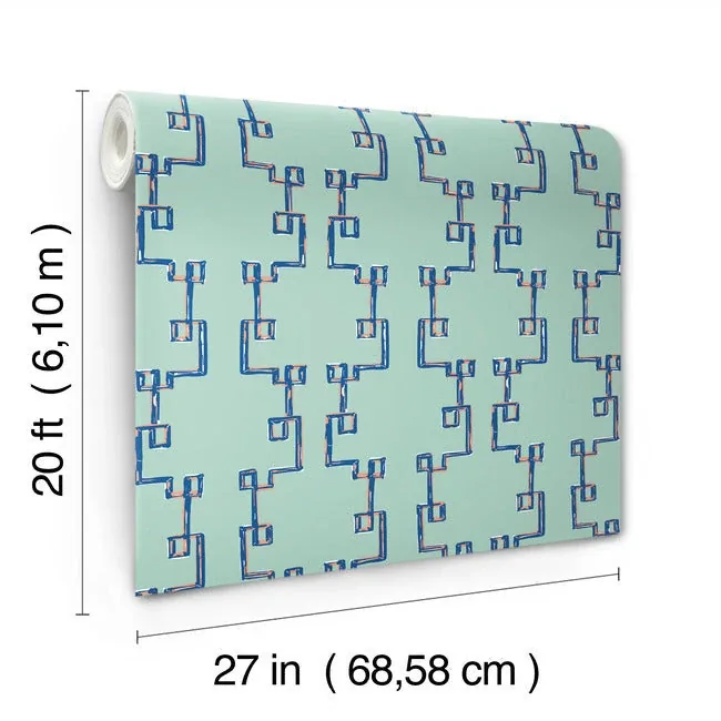 York Wallcoverings Bamboozled Sky Blue Peel & Stick Wallpaper - SKU PSW1388RL