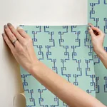 York Wallcoverings Bamboozled Sky Blue Peel & Stick Wallpaper - SKU PSW1388RL