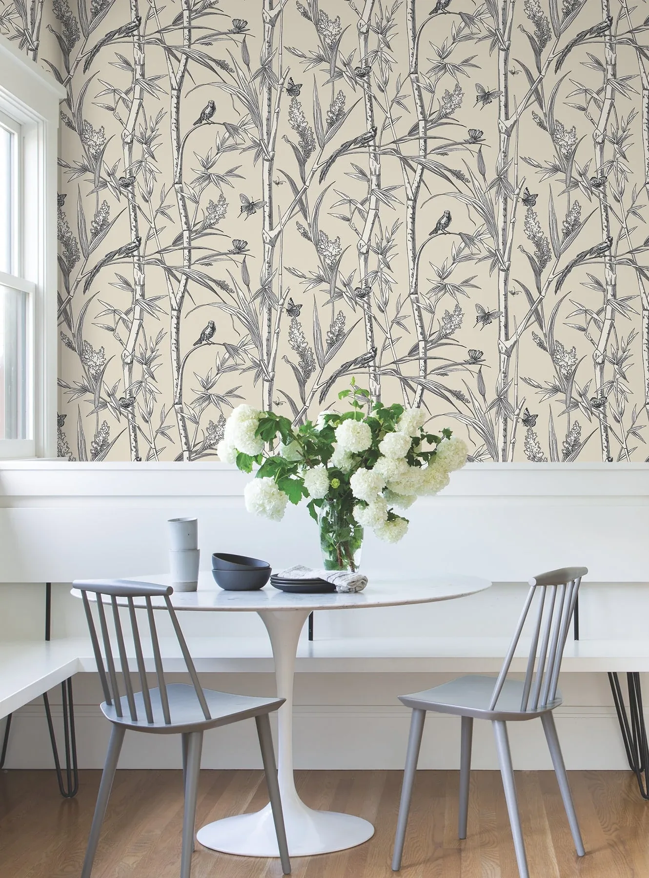 York Wallcoverings Bambou Toile Beige Wallpaper | Wallpaper Twins York Wallcoverings Bambou Toile Beige Wallpaper - SKU RT7832