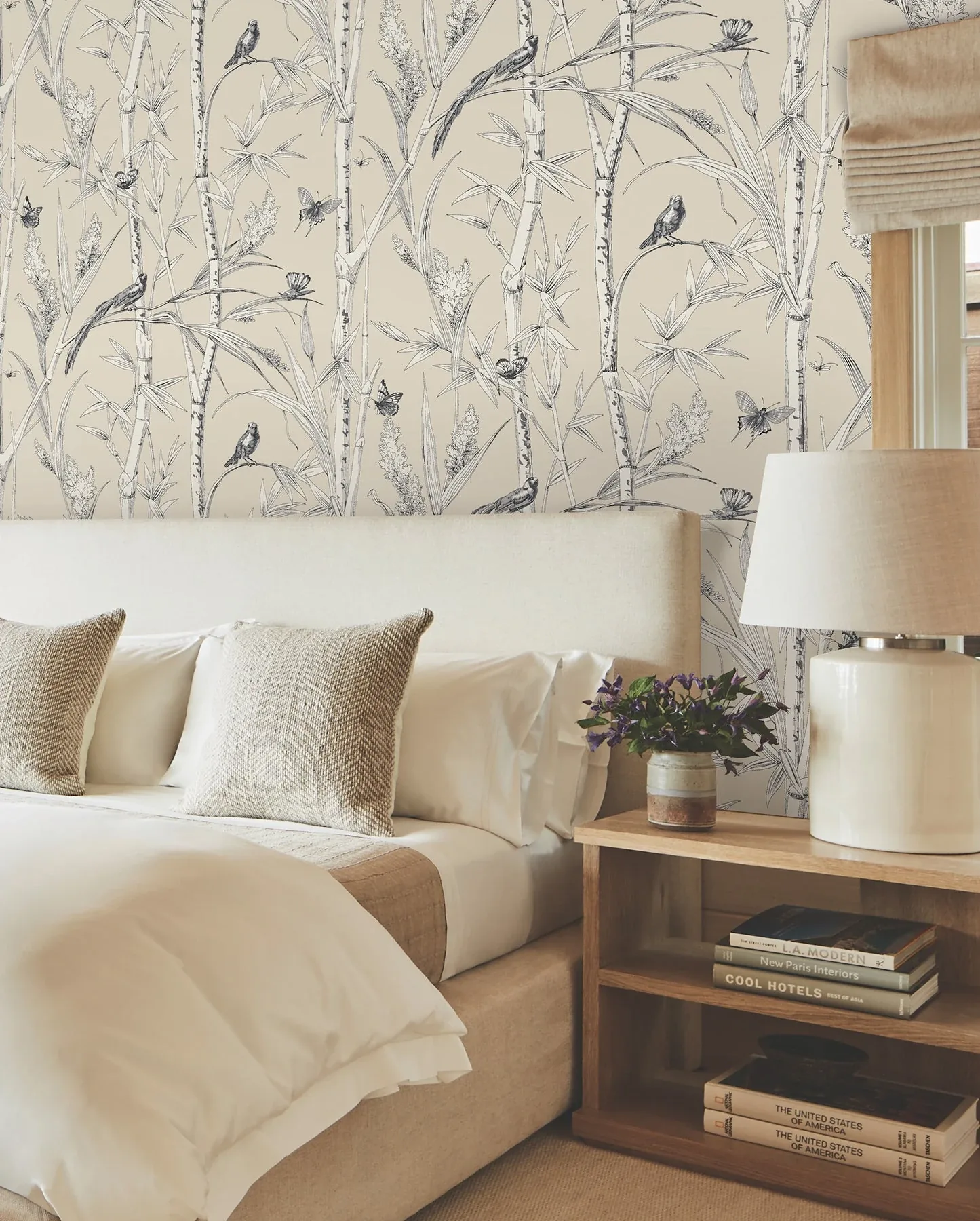 York Wallcoverings Bambou Toile Beige Wallpaper | Wallpaper Twins York Wallcoverings Bambou Toile Beige Wallpaper - SKU RT7832