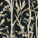York Wallcoverings Bambou Toile Black Wallpaper | Wallpaper Twins York Wallcoverings Bambou Toile Black Wallpaper - SKU RT7834