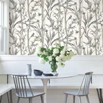 York Wallcoverings Bambou Toile White Wallpaper | Wallpaper Twins York Wallcoverings Bambou Toile White Wallpaper - SKU RT7836