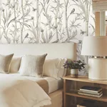 York Wallcoverings Bambou Toile White Wallpaper | Wallpaper Twins York Wallcoverings Bambou Toile White Wallpaper - SKU RT7836