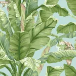 York Wallcoverings Banana Leaf Blue & Green Peel & Stick Wallpaper | Wallpaper Twins York Wallcoverings Banana Leaf Blue & Green Peel & Stick Wallpaper - SKU PSW1036RL