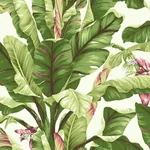 York Wallcoverings Banana Leaf Dark Brown & Pink Wallpaper | Wallpaper Twins York Wallcoverings Banana Leaf Dark Brown & Pink Wallpaper - SKU AT7067