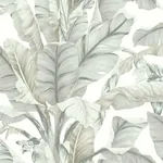 York Wallcoverings Banana Leaf White & Cream Wallpaper - SKU BW3972