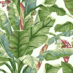 York Wallcoverings Banana Leaf White & Green Peel & Stick Wallpaper | Wallpaper Twins York Wallcoverings Banana Leaf White & Green Peel & Stick Wallpaper - SKU PSW1034RL
