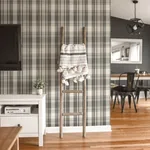 York Wallcoverings Bartola Plaid Black Wallpaper | Wallpaper Twins York Wallcoverings Bartola Plaid Black Wallpaper - SKU VN0466