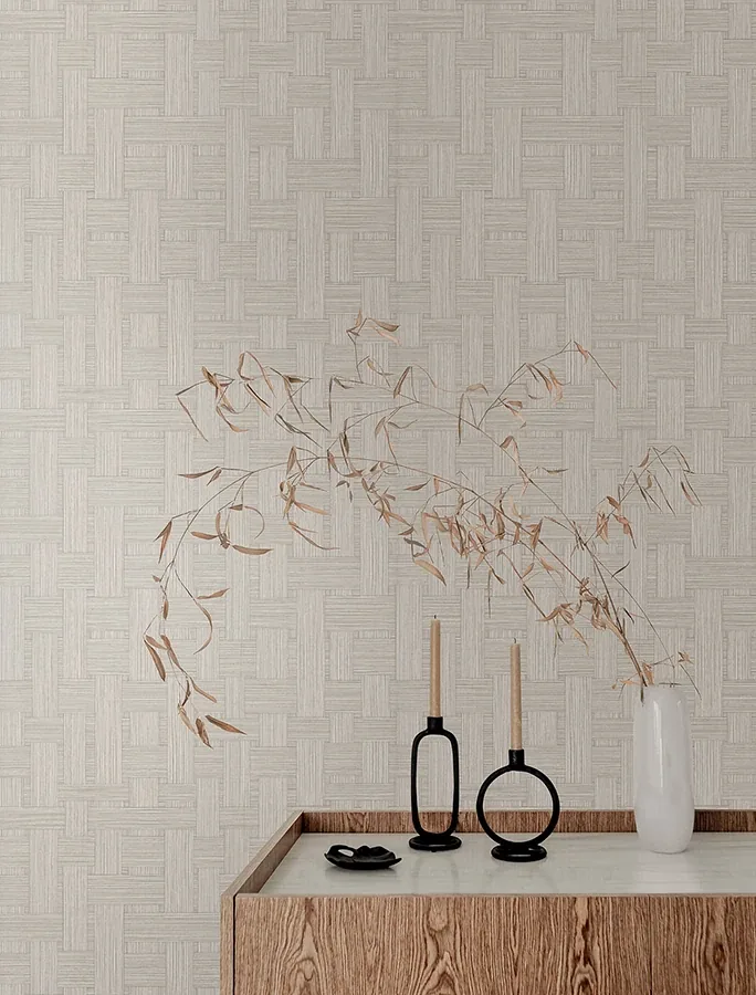 York Wallcoverings Basketry Dove Grey Wallpaper | Wallpaper Twins York Wallcoverings Basketry Dove Grey Wallpaper - SKU SI25723