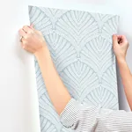 York Wallcoverings Beachcomber Blue & White Wallpaper - SKU MN1870