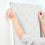 York Wallcoverings Beachcomber Green & White Wallpaper | Wallpaper Twins York Wallcoverings Beachcomber Green & White Wallpaper - SKU MN1871