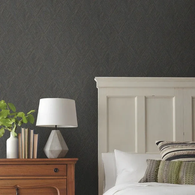 York Wallcoverings Belmont Black Wallpaper | Wallpaper Twins York Wallcoverings Belmont Black Wallpaper - SKU OM3632