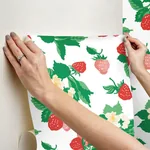 York Wallcoverings Berry Nice Berry Pink Peel & Stick Wallpaper | Wallpaper Twins York Wallcoverings Berry Nice Berry Pink Peel & Stick Wallpaper - SKU PSW1395RL