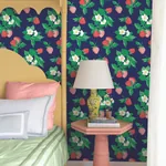 York Wallcoverings Berry Nice Navy Blue Peel & Stick Wallpaper - SKU PSW1396RL