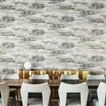 York Wallcoverings Birch Bark Texture Black & Gold Wallpaper - SKU BW3961