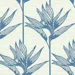 York Wallcoverings Bird of Paradise Blue Wallpaper - SKU TC2671