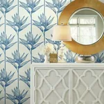 York Wallcoverings Bird of Paradise Blue Wallpaper - SKU TC2671