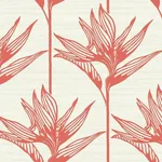 York Wallcoverings Bird of Paradise Coral Wallpaper | Wallpaper Twins York Wallcoverings Bird of Paradise Coral Wallpaper - SKU TC2676