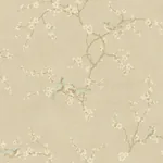 York Wallcoverings Birds with Blossoms Metallic Wallpaper | Wallpaper Twins York Wallcoverings Birds with Blossoms Metallic Wallpaper - SKU HP0325