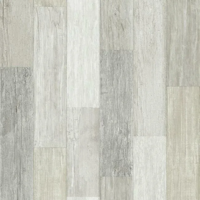 York Wallcoverings Bleached Pallet Board White Wallpaper - SKU FH4003