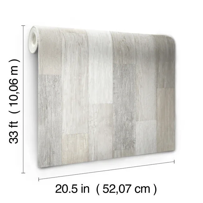 York Wallcoverings Bleached Pallet Board White Wallpaper | Wallpaper Twins York Wallcoverings Bleached Pallet Board White Wallpaper - SKU FH4003