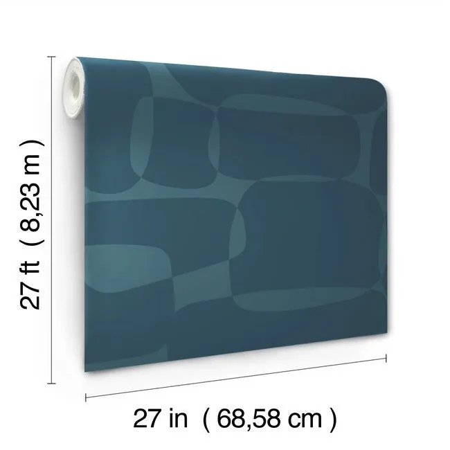 York Wallcoverings Block Peacock Wallpaper - SKU AG2075