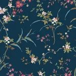 York Wallcoverings Blossom Branches Navy Wallpaper - SKU BL1745