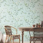 York Wallcoverings Blossom Branches Spa Blue Wallpaper - SKU BL1742