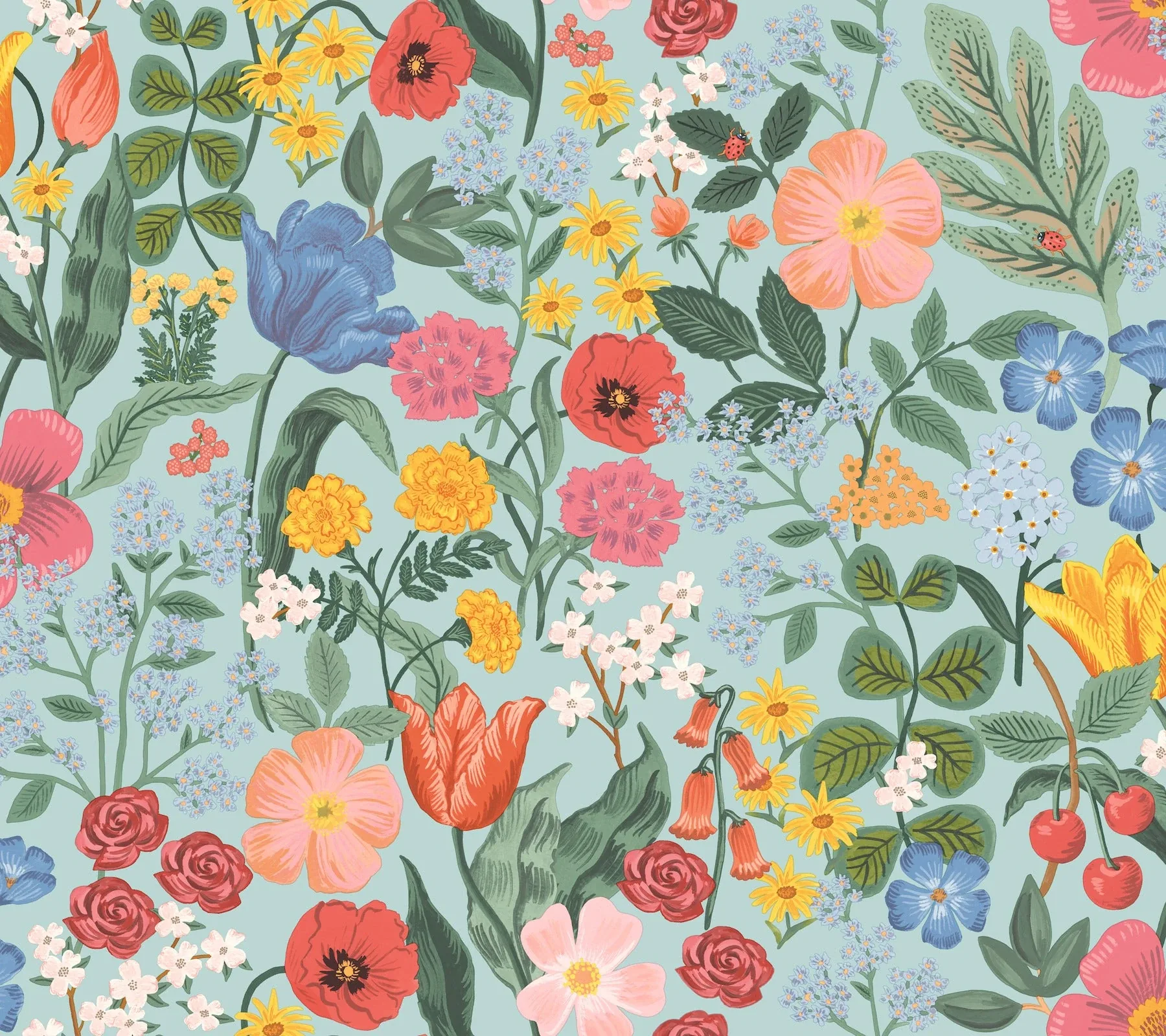 RF7493 | Blossom Light Blue Wallpaper