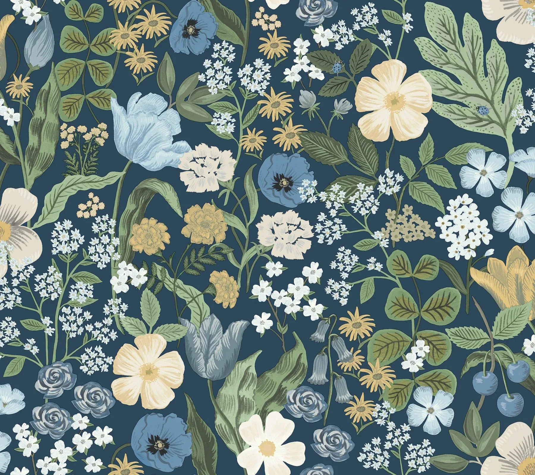 York Wallcoverings Blossom Navy Wallpaper - SKU RF7494