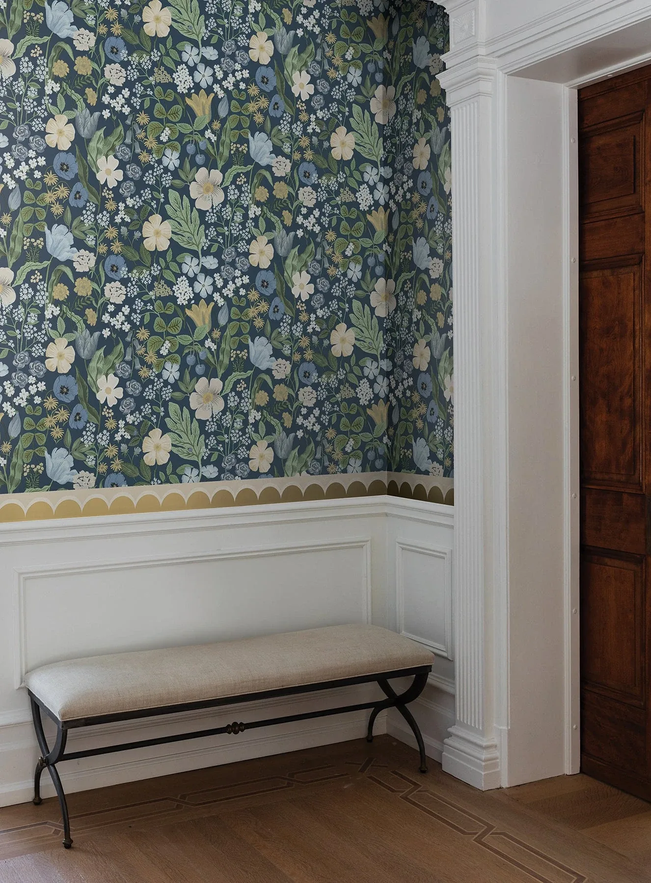 York Wallcoverings Blossom Navy Wallpaper - SKU RF7494