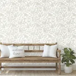 York Wallcoverings Botanical Bunnies Beige Peel & Stick Wallpaper - SKU PSW1344RL
