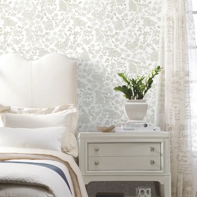 York Wallcoverings Botanical Bunnies Beige Peel & Stick Wallpaper - SKU PSW1344RL