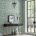 York Wallcoverings Botanical Fantasy Blue & Beige Peel & Stick Wallpaper - SKU PSW1106RL