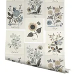 York Wallcoverings Botanical Prints Beige & Black Wallpaper - SKU RP7336