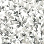 York Wallcoverings Botany Vines Grey Peel & Stick Wallpaper - SKU PSW1086RL
