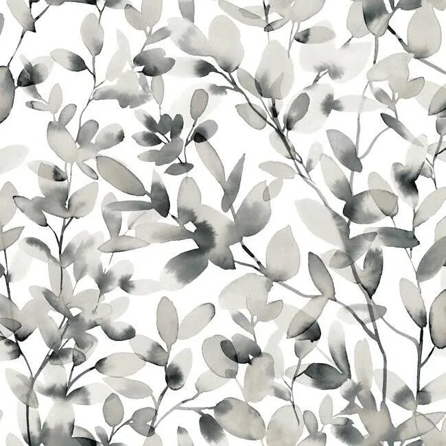 PSW1086RL | Botany Vines Grey Peel & Stick Wallpaper
