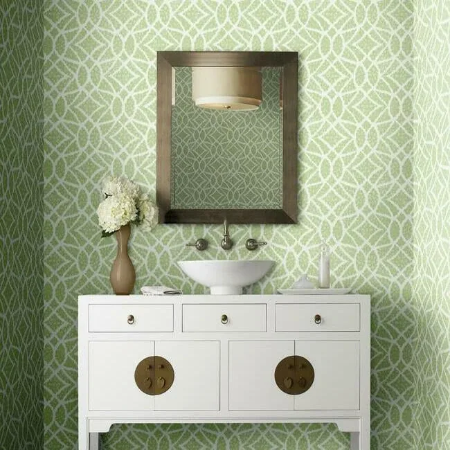York Wallcoverings Boxwood Garden Light Green Wallpaper - SKU GR5971