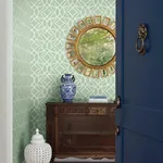 York Wallcoverings Boxwood Garden Teal Wallpaper - SKU GR5973