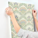 York Wallcoverings Bramble Beige & Green Wallpaper - SKU RP7321