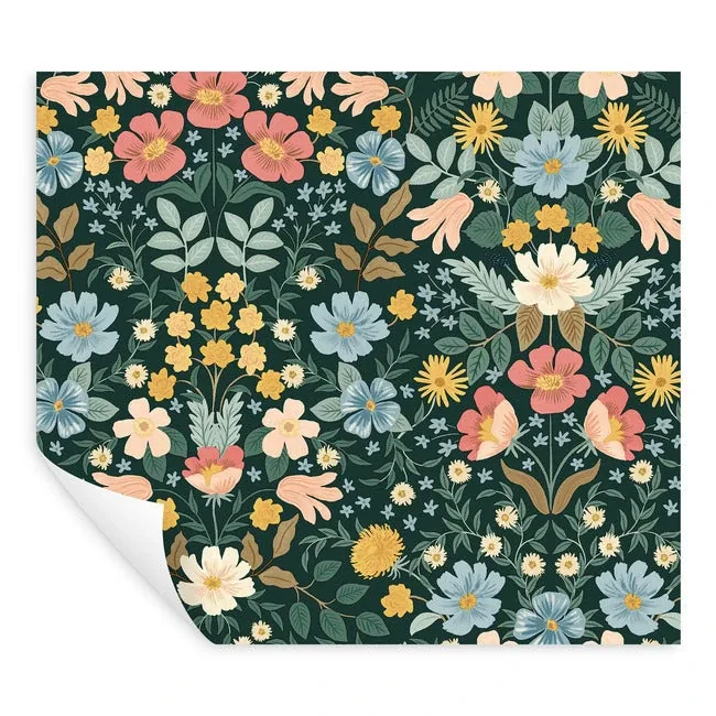 York Wallcoverings Bramble Garden Emerald Peel & Stick Wallpaper | Wallpaper Twins York Wallcoverings Bramble Garden Emerald Peel & Stick Wallpaper - SKU PSW1477RL