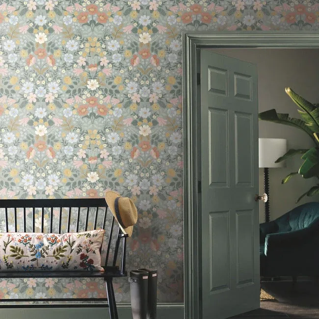 York Wallcoverings Bramble Garden Sage Peel & Stick Wallpaper - SKU PSW1476RL