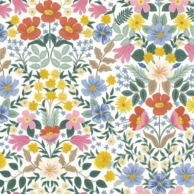 York Wallcoverings Bramble Garden White Peel & Stick Wallpaper - SKU PSW1475RL