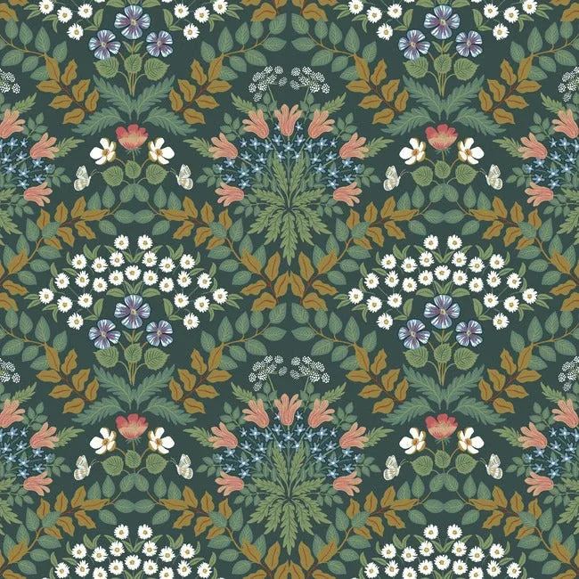 RP7322 | Bramble Green & Gold Wallpaper