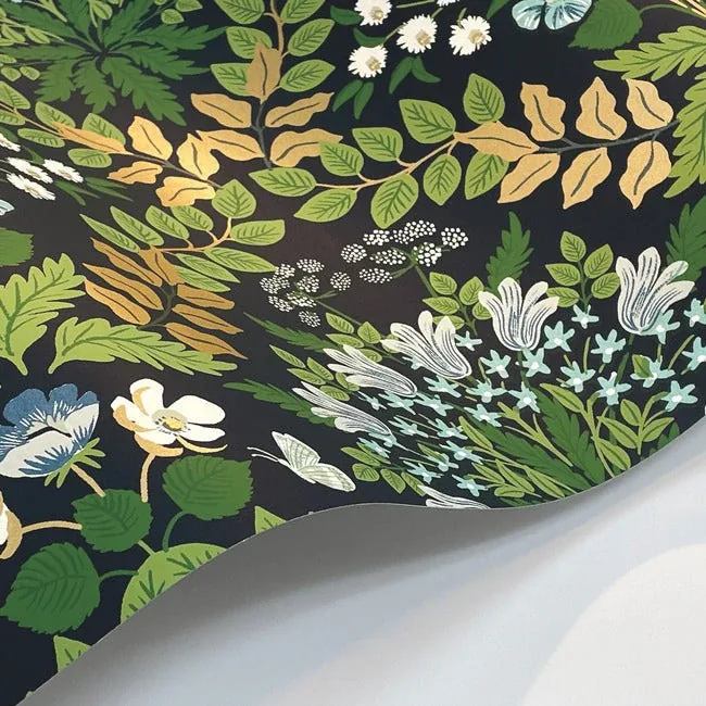 York Wallcoverings Bramble Navy & Green Wallpaper - SKU RP7324