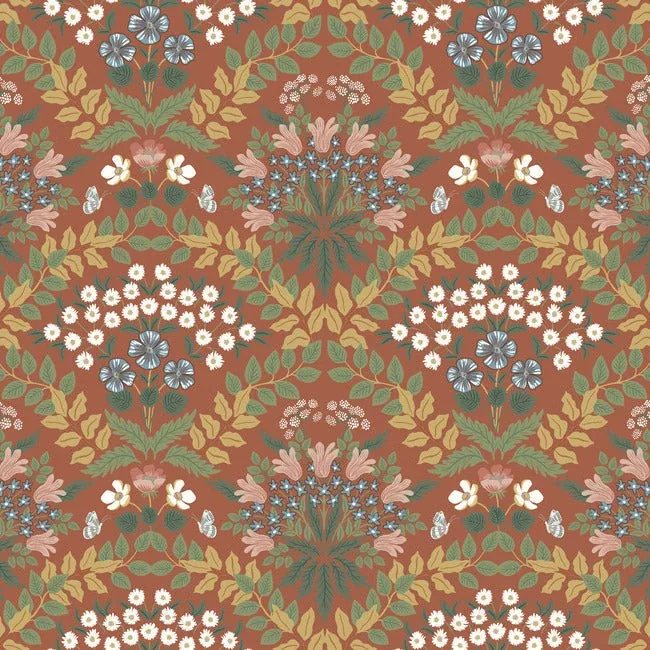 RP7320 | Bramble Red & Green Wallpaper