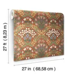 York Wallcoverings Bramble Red & Green Wallpaper - SKU RP7320