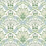 York Wallcoverings Bramble White & Blue Wallpaper | Wallpaper Twins York Wallcoverings Bramble White & Blue Wallpaper - SKU RP7323