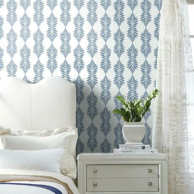 York Wallcoverings Broadsands Botanica Blue Wallpaper | Wallpaper Twins York Wallcoverings Broadsands Botanica Blue Wallpaper - SKU CV4423
