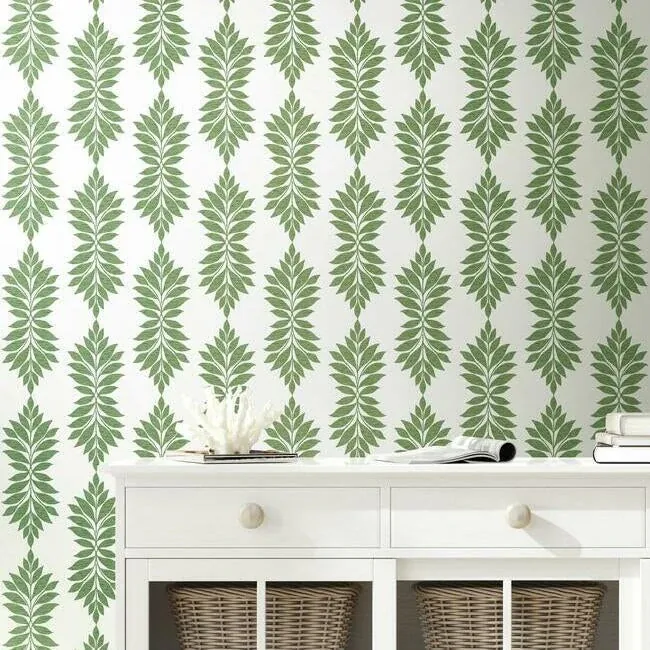 York Wallcoverings Broadsands Botanica Green Peel & Stick Wallpaper - SKU PSW1148RL
